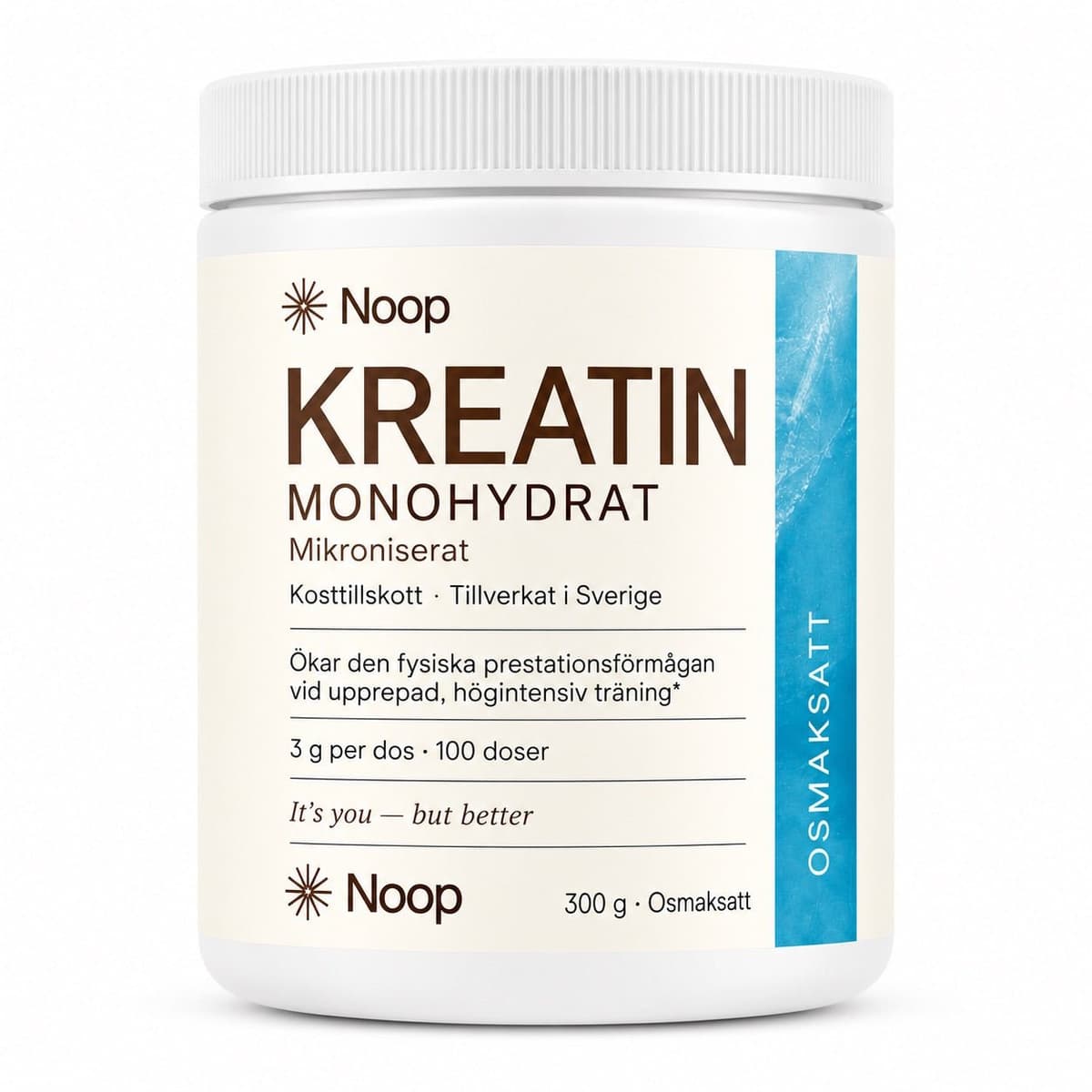 Noop Life Kreatin Monohydrat 300g Noop - Unflavored