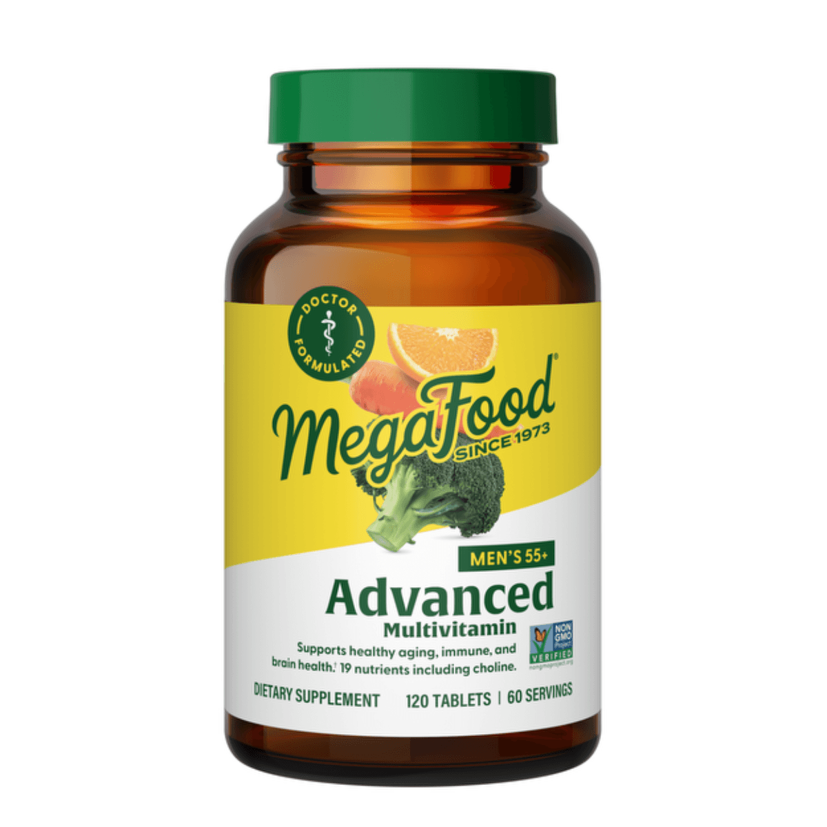 MegaFood Men's 55+ Advanced Multivitamin 120 tabletter
