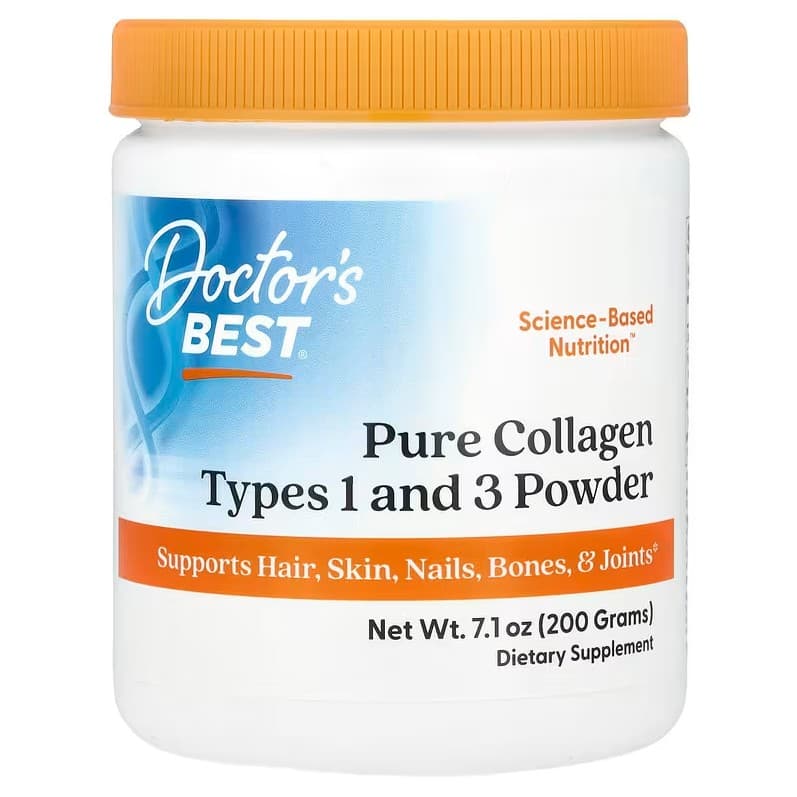 Doctor's Best Rent Kollagen Typ 1 och 3, Pulver - 200g