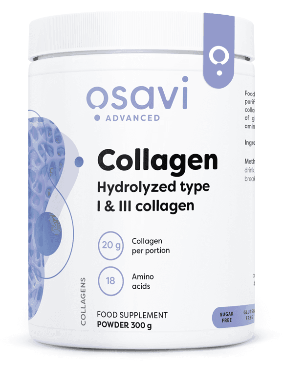 Osavi Hydrolyserade Kollagenpeptider Typ 1 & 3, 300g