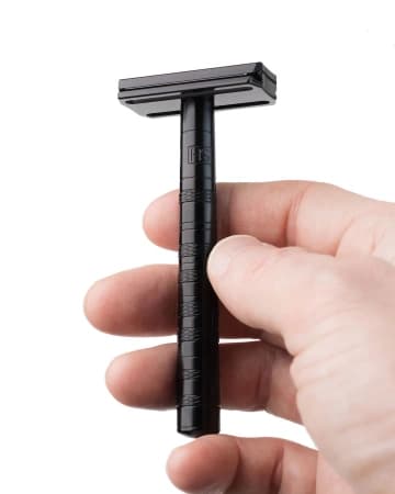Henson Shaving Jet Black Aluminum Medium Safety Razor 2.0