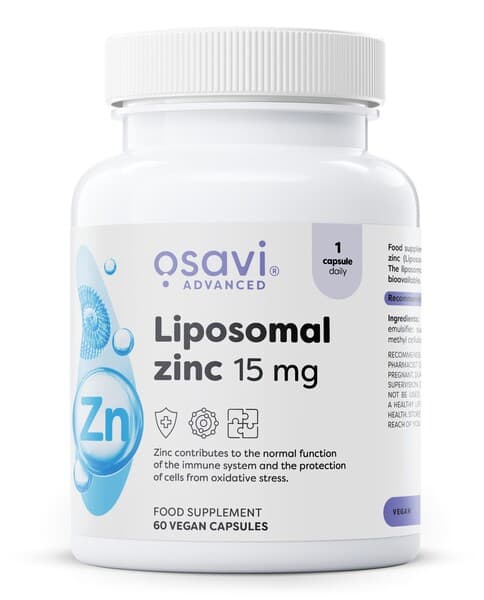 Osavi Liposomalt zinkcitrat 15 mg 60 veganska kapslar